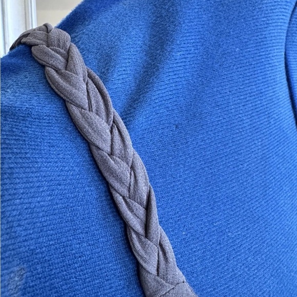 Yoana Baraschi Grey Silk Braided Shoulder Strap Floral Flower Mod Shift Dress 6 - Picture 6 of 11